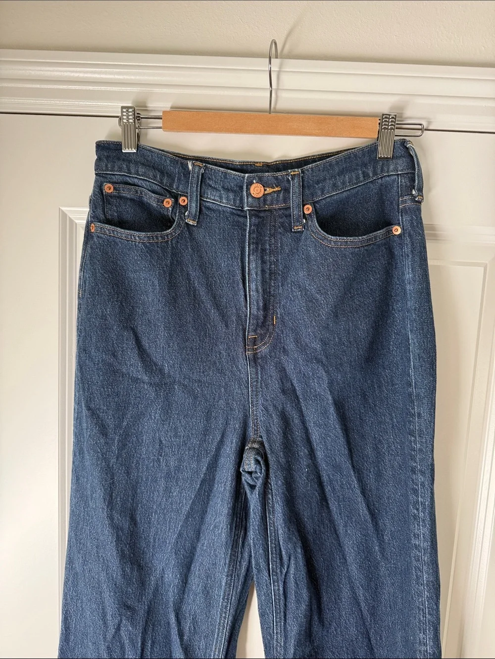 NWOT J. Crew Denim Trouser Jeans Fiorellas Wash High Waist Wide Leg 29 Tall 29T